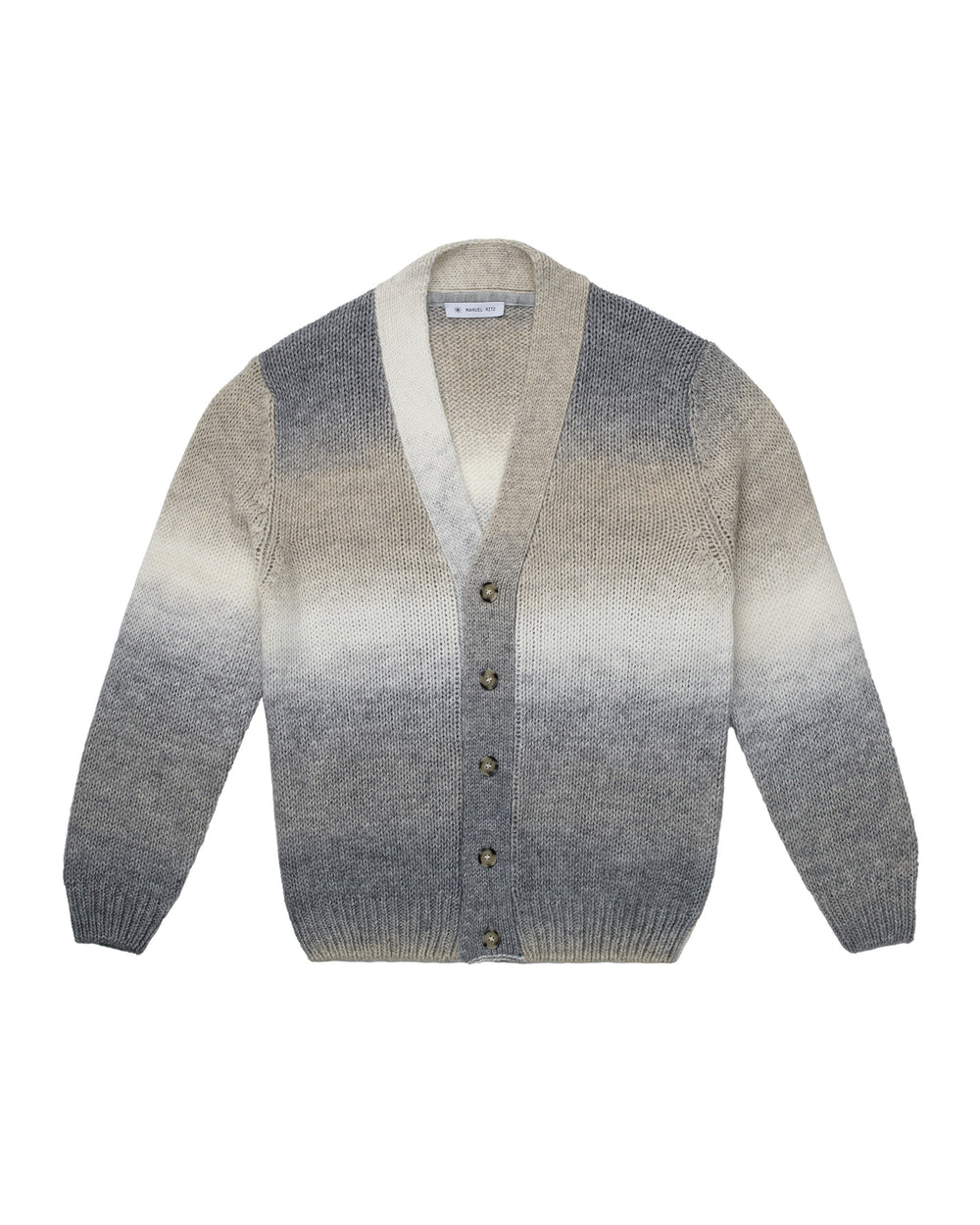Manuel Ritz cardigan degradè misto lana grigio