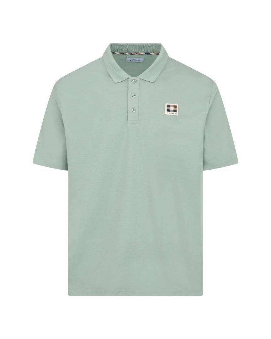 Aquascutum STRETCH PIQUET BADGE POLO SALVIA