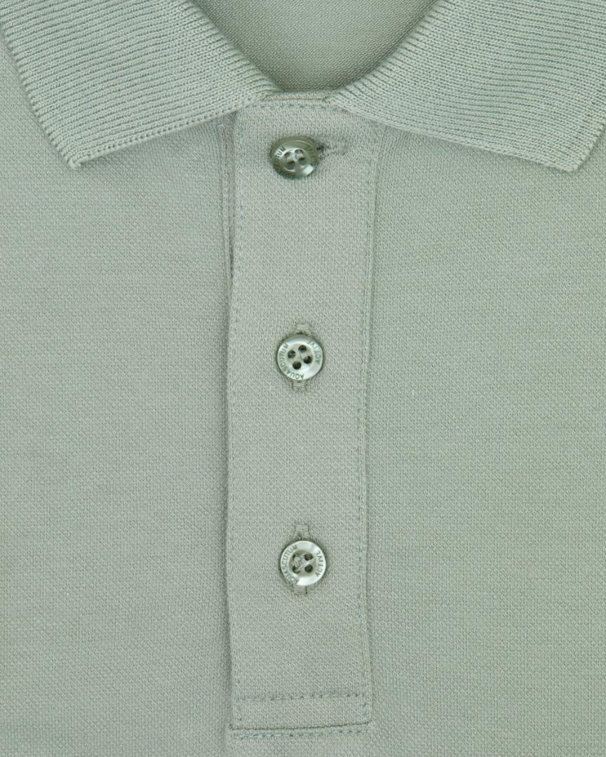Aquascutum STRETCH PIQUET BADGE POLO SALVIA