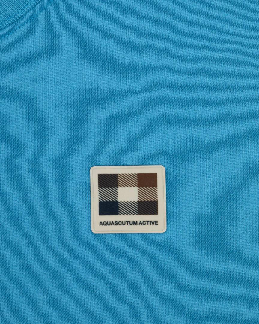 Aquascutum BADGE CREWNECK PETROLIO