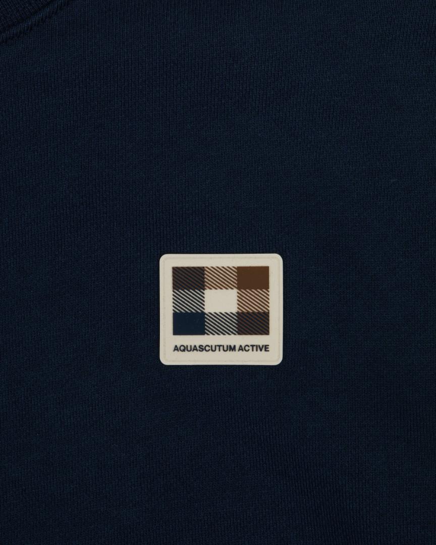 Aquascutum BADGE CREWNECK BLU
