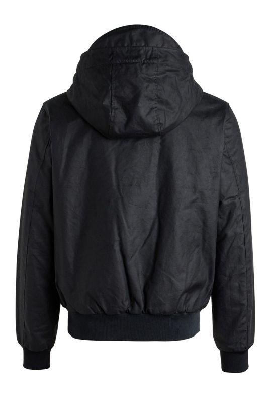 7082-wx_black_2 Manifattura Ceccarelli Bomber With Hood 7082-WX Black