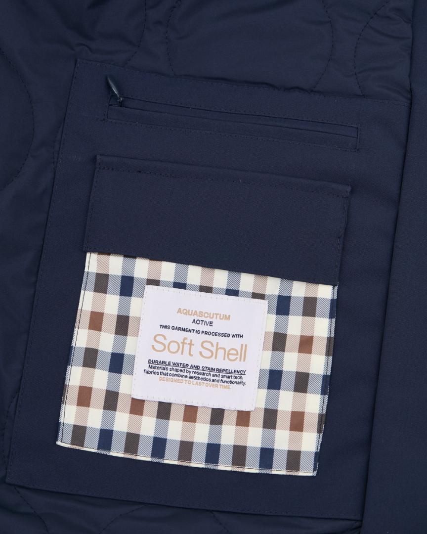 Aquascutum Soft Shell Short Parka Navy