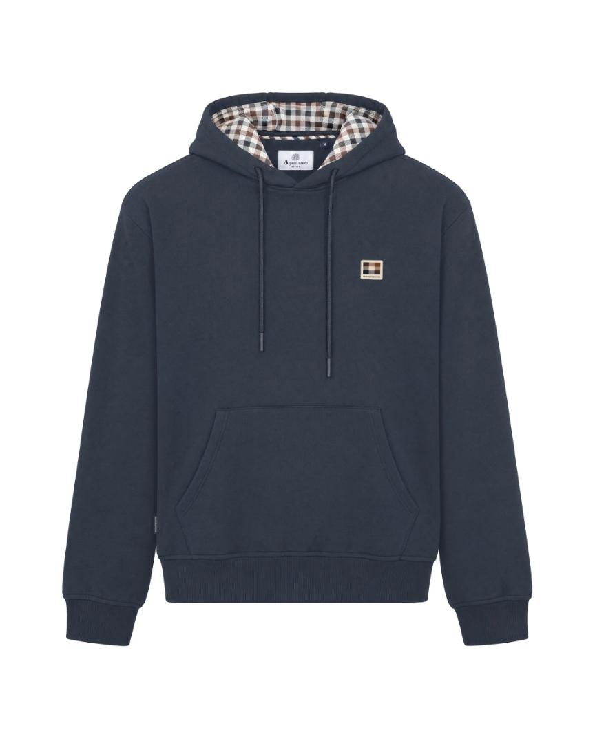 ext-200697-1-10-1790930028 Aquascutum Badge Hoodie Fleece Navy