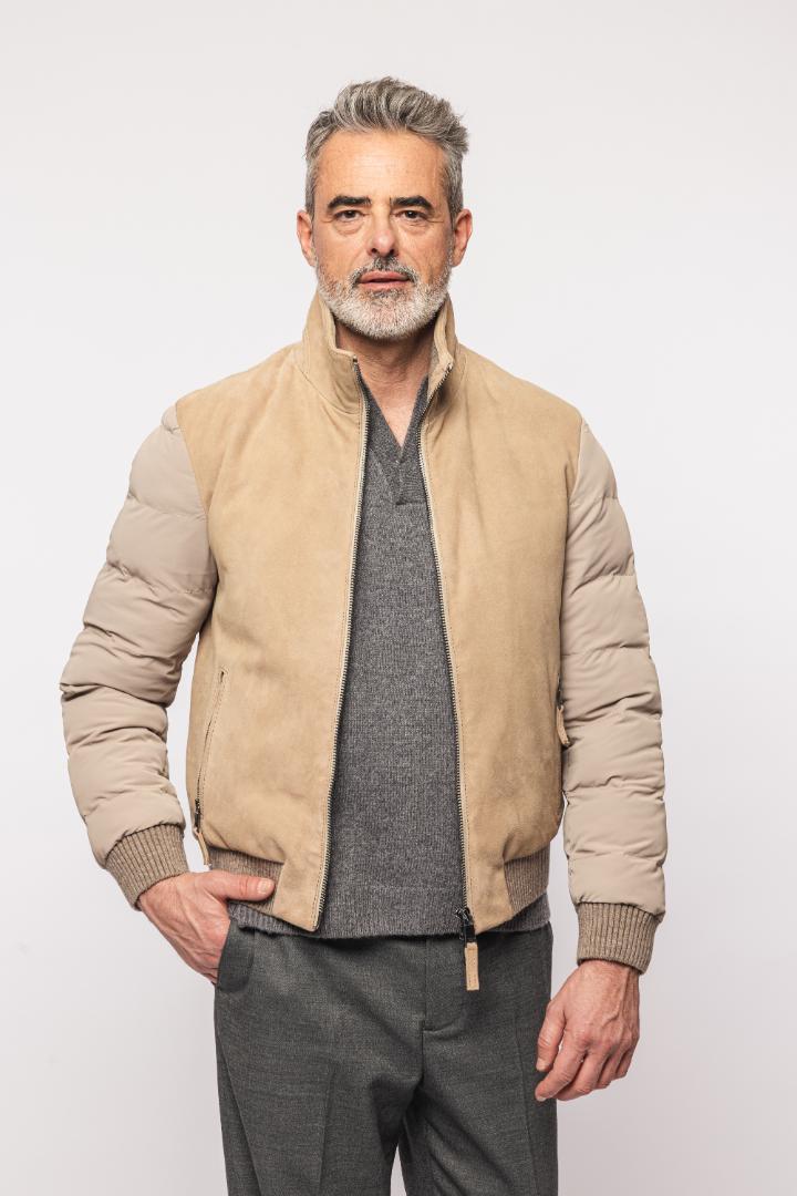 The Jack Virgilio Suede Nylon Mix Beige